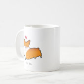 幸せなハートのマグ|のコーギーの事 コーヒーマグカップ (正面左)