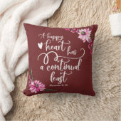 幸せなハートは絶え間ない饗宴を持つ –  クッション (ブランケット)