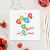 幸せなハート数珠バルーン スタンダードランチョンナプキン (インサイチュ)