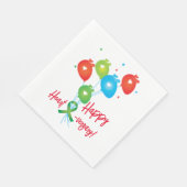 幸せなハート数珠バルーン スタンダードランチョンナプキン (角)