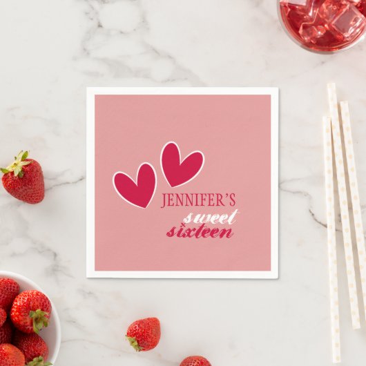 幸せなハート スタンダードカクテルナプキン (インサイチュ)