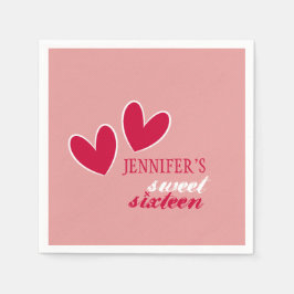 幸せなハート スタンダードカクテルナプキン