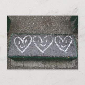 幸せなハート ポストカード