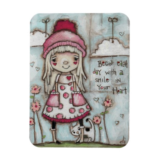 幸せなハート – マグネット3x4" マグネット (縦)