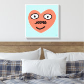 幸せなハート – 口ひげ(1/4) キャンバスプリント (インサイチュ (寝室))