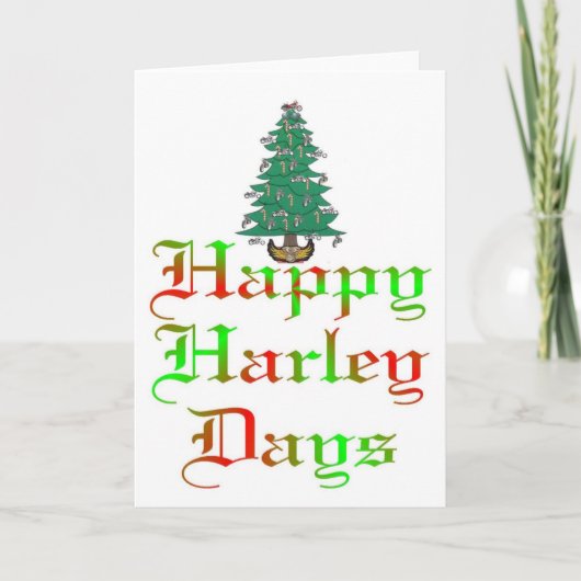 幸せなハーレー日 カード (正面)