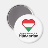 幸せなハ結婚したンガリア マグネット (正面/裏面)