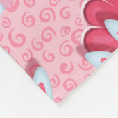 幸せなバニー フリースブランケット (角)