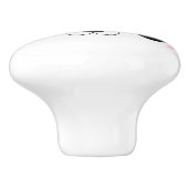 幸せなバラ色のCheekedのかわいいのパンダの顔 セラミックノブ (側面)