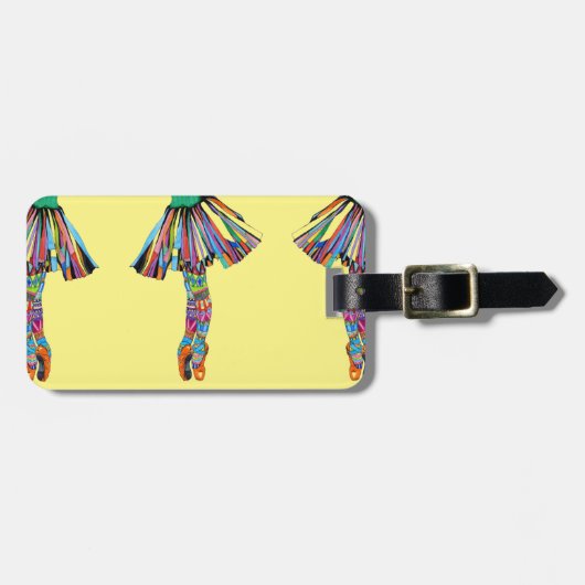 幸せなバレリーナ ラゲッジタグ (正面横)