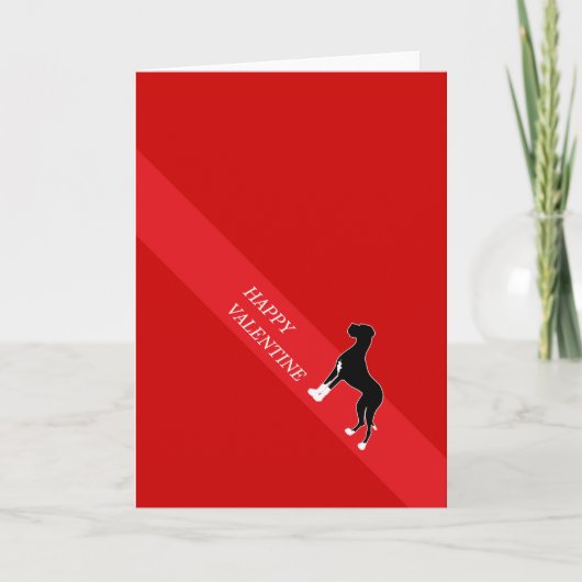 幸せなバレンタインのグレートデーン シーズンカード (正面)