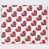 幸せなバレンタインのドナルドトランプ ラッピングペーパー (フラット)