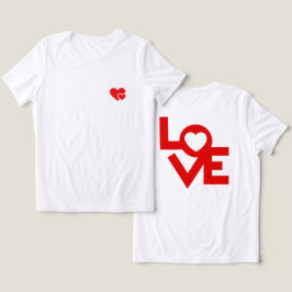 幸せなバレンタインの日，ピンクと赤，赤いハート，バレンタイン トライブレンドＴシャツ