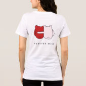 幸せなバレンタインの日，ピンクと赤，赤いハート，バレンタイン トライブレンドＴシャツ (裏面)