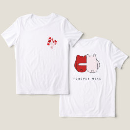 幸せなバレンタインの日，ピンクと赤，赤いハート，バレンタイン トライブレンドＴシャツ