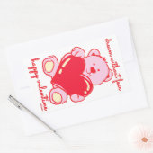 幸せなバレンタインの贈り物を恐れずに夢見る 長方形シール (封筒)