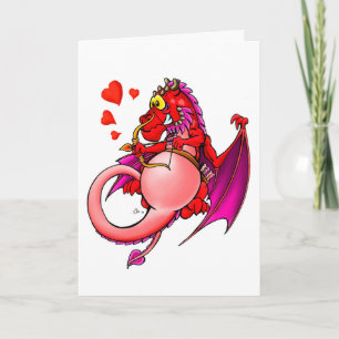 幸せなバレンタインのCupidragon. シーズンカード