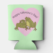 幸せなバレンタインデーおもしろいホッピーのカエルの恋 缶クーラー (裏面)