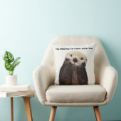 幸せなバレンタインデーのおもしろいなカワウソ クッション (椅子)