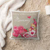 幸せなバレンタインデーのお母さんの枕 クッション (ブランケット)