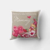 幸せなバレンタインデーのお母さんの枕 クッション (裏面)