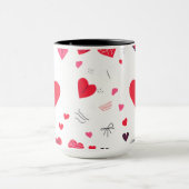 幸せなバレンタインデーのマグカップ マグカップ (中央)