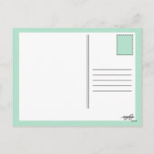 幸せなバレンタインデーの花盛りの歯 シーズンポストカード (裏面)