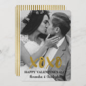 幸せなバレンタインデーの金ゴールドホイルのシンプルの写真 シーズンカード (正面/裏面)