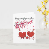 幸せなバレンタインデー私はあなたを愛する私のハート カード (黄色い花)