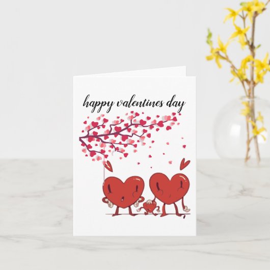 幸せなバレンタインデー私はあなたを愛する私のハート カード (黄色い花)