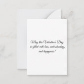 幸せなバレンタインデー9写真集パーソナライズされた ノートカード (裏面)