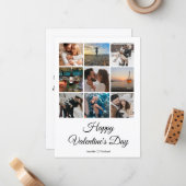 幸せなバレンタインデー9写真集パーソナライズされた ノートカード (正面/裏面インサイチュ)