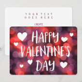 幸せなバレンタインデー《写真》ぼけ味 招待状 (正面/裏面)