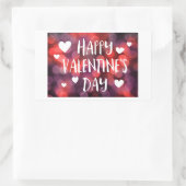 幸せなバレンタインデー《写真》ぼけ味 長方形シール (バッグ)