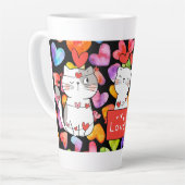 幸せなバレンタイン カフェラテマグ (左アングル)