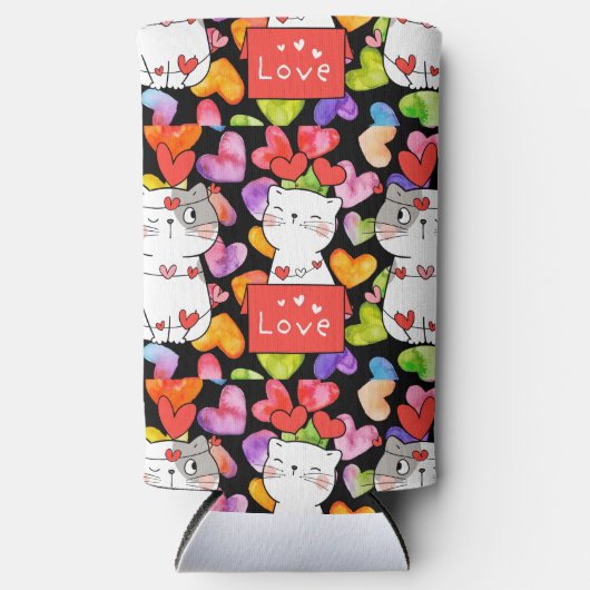 幸せなバレンタイン スリム缶クーラー (正面)