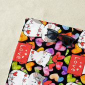 幸せなバレンタイン ビーチタオル (インサイチュ)