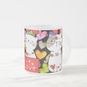 幸せなバレンタイン フロストグラスマグカップ (正面右)