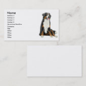 幸せなバーニーズ・マウンテン・ドッグの名刺 名刺 (正面/裏面)