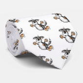 幸せなバーニーズ・マウンテン・ドッグの漫画のTシャツ ネクタイ (ロール)