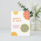 「幸せなパイの日だ!」 おいしいパイ(e) |ピンクパイの日の投稿 ポストカード (スタンド正面)