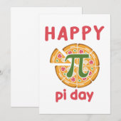 幸せなパイの日ピザパおもしろいン 招待状 (正面/裏面)