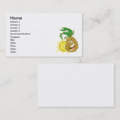 幸せなパイナップルキャラクター男 名刺 (正面/裏面)