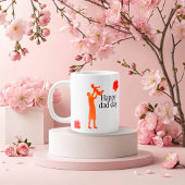 幸せなパパデイマグ – 父と子シルエットギフト ジャンボコーヒーマグカップ