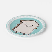 幸せなパンの切れ ペーパープレート (アングル)