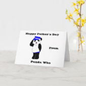 幸せなパンダの父の` s日 カード (黄色い花)