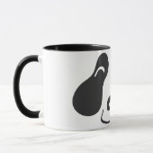 幸せなパンダの顔 マグカップ (左)