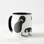 幸せなパンダの顔 マグカップ (正面左)
