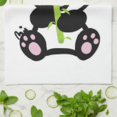 幸せなパンダ キッチンタオル (折り畳み)