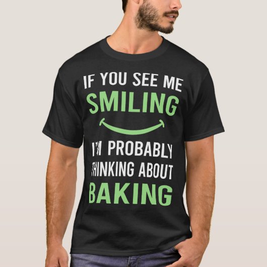 幸せなパン焼き パン焼き パン職人 Tシャツ (正面)